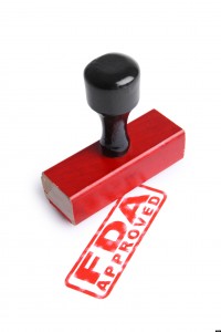 FDA APPROVED Rubber Stamp cut out on white background